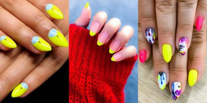 Moda Nails 2019: amarelo neon