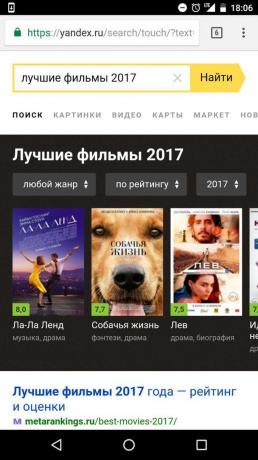 "Yandex": os melhores filmes do ano