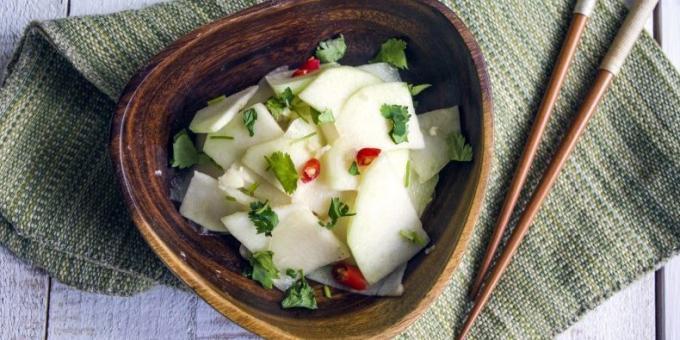 receita de salada de couve-flor com pimenta e alho