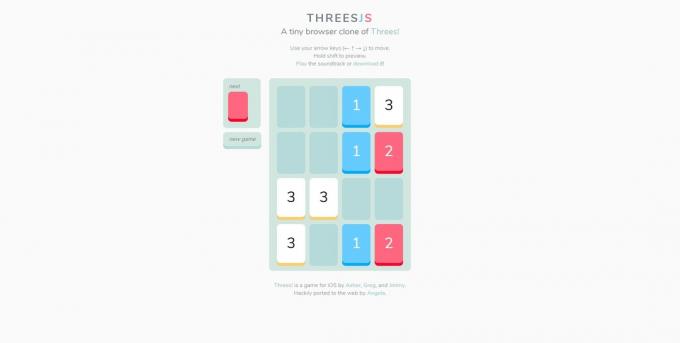 Jogos de quebra-cabeça online grátis: Threes JS