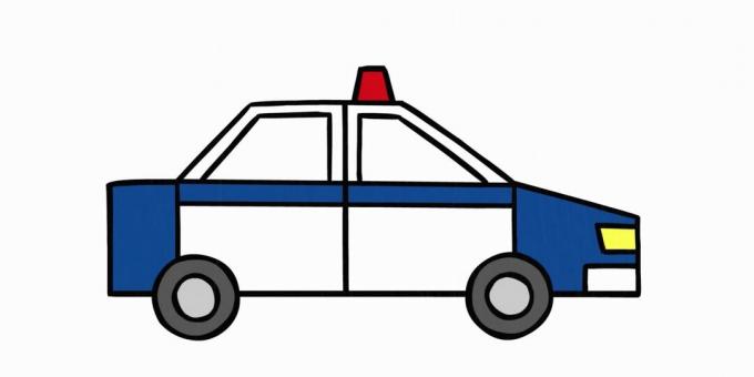 Como desenhar um carro de polícia