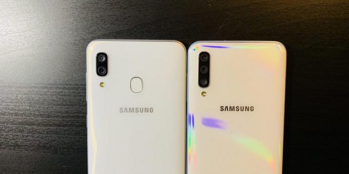 Samsung Galaxy A30 e Samsung Galaxy A50: Painel traseiro