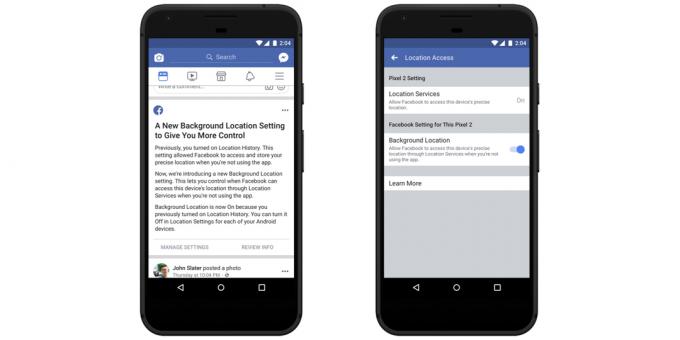 Em dispositivos que executam o Android Facebook recebe geolocalização de dados, mas pode ser desativado