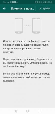 Dicas e truques para WhatsApp: Conta → Alterar número