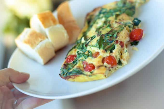 Omelete com legumes