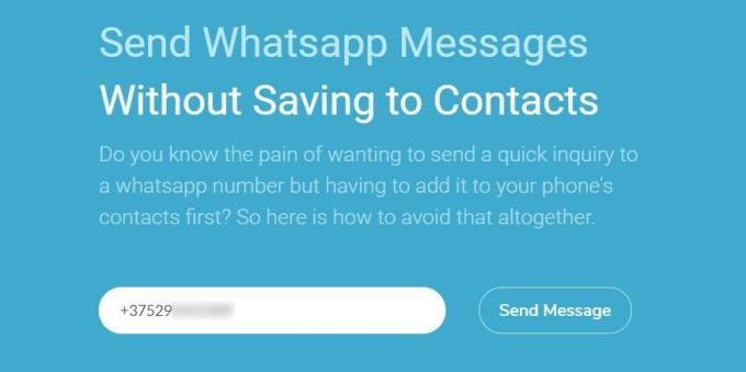 Mensagens Whatsapp rápido permite que você use contatos WhatsApp Messenger sem salvar
