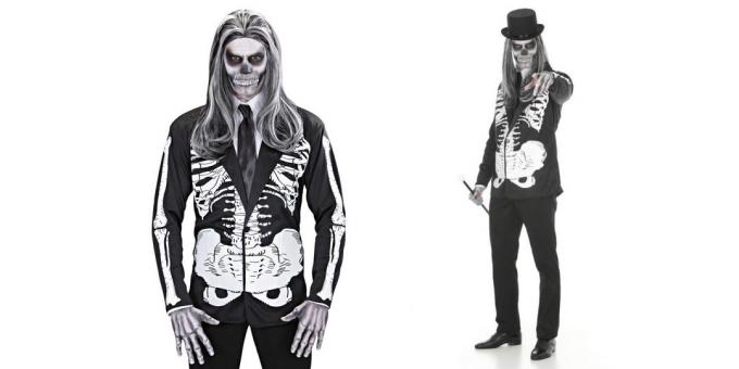 Costume em Halloween: Esqueleto