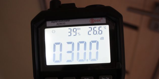 Multímetro ADM 30: medição de ruído