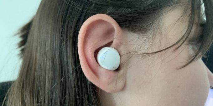 Samsung Galaxy Buds: colocação no ouvido