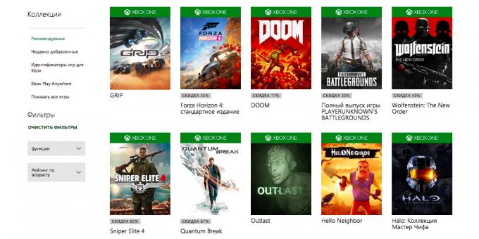 jogos no Xbox One S