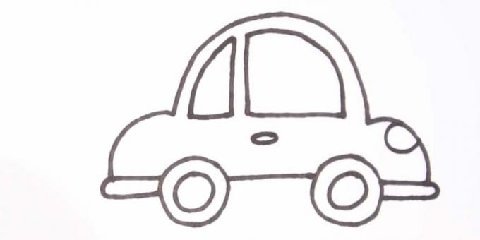Como desenhar um carro: adicione uma alça e um farol