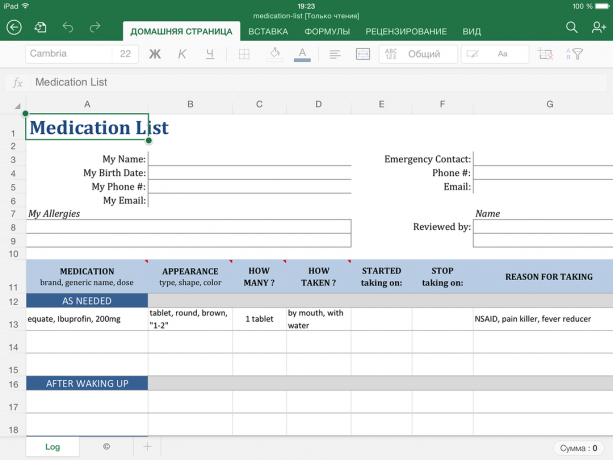 Início licença médica usando o Excel