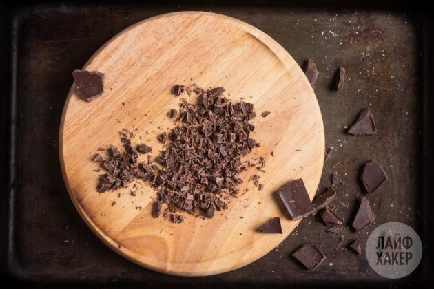 Doces de proteína: chocolate esmagado