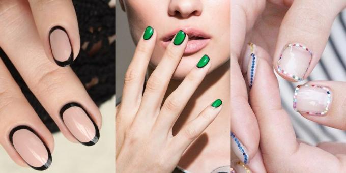 Moda Nails de 2018: Manicure com moldura