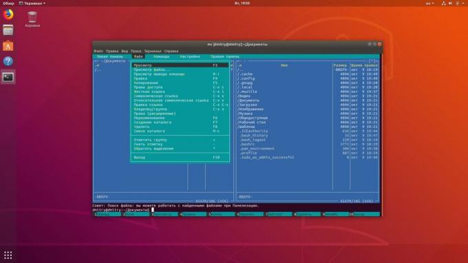 terminal do Linux permite-lhe visualizar ficheiros e pastas
