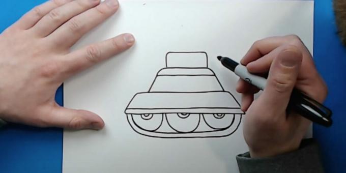 Como desenhar um tanque: faça uma lagarta