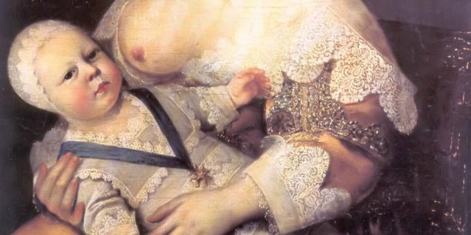 Filhos da Idade Média: Luís XIV nos braços da ama de Lady Longe de la Girodiere
