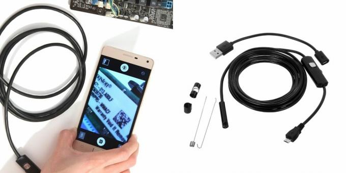 gadgets incomuns: endoscópio Kerui USB