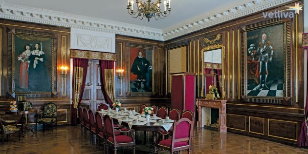 O interior do castelo de Nesvizh