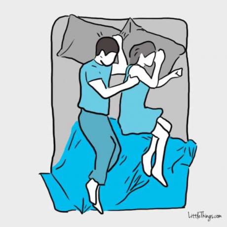 postura do sono: o namoro livre