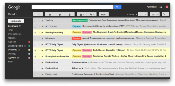 Gmail para fazer marca