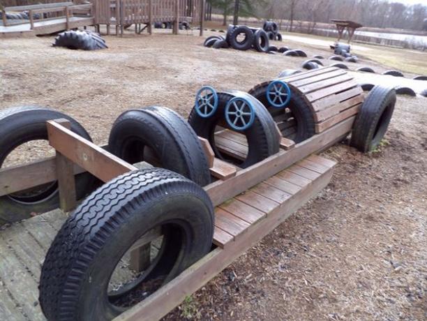 Máquina para o playground dos pneus