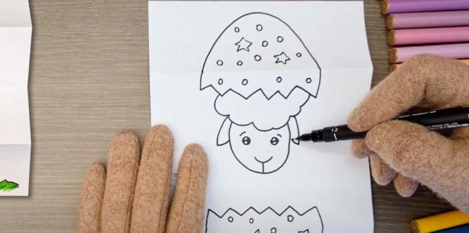 Desenhe a cabeça de uma ovelha