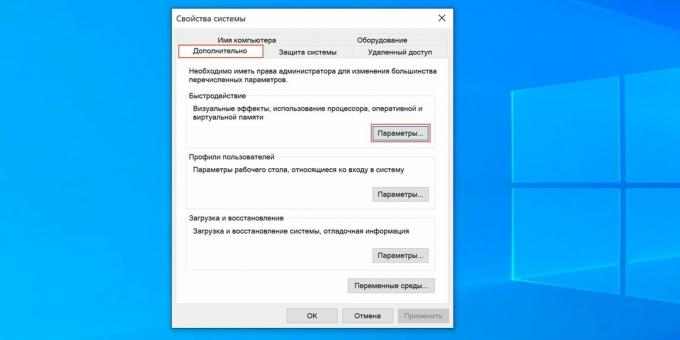 Como personalizar o arquivo de troca do Windows 10: clique em "Opções"