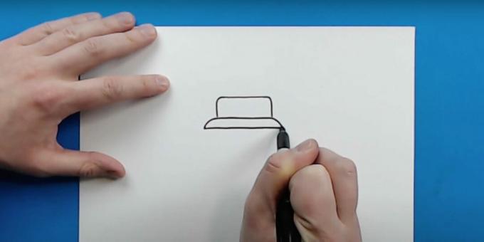 Como desenhar um tanque: desenhe o topo