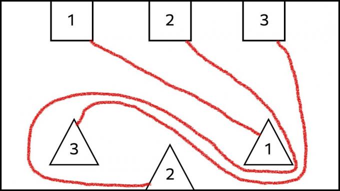 Veja como conectar números com linhas que não se cruzam
