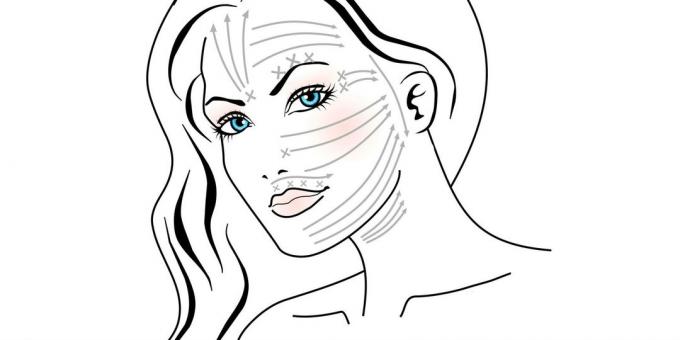 Como fazer massagem a vácuo: linhas de massagem do rosto