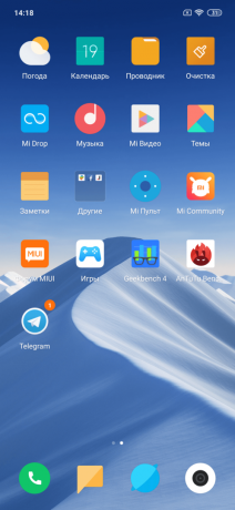 Visão geral Xiaomi Mi 9: ícones do desktop