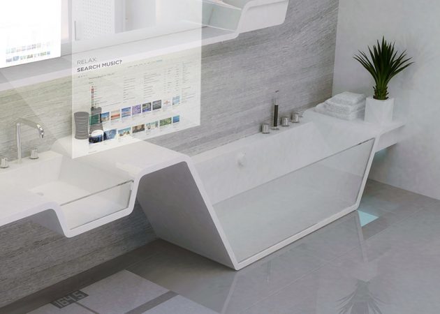 Casa de banho do futuro: ambiente virtual