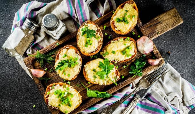 Batatas assadas no forno com couve-flor