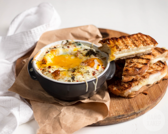 idéias de pequeno-almoço: ovos "Cream"