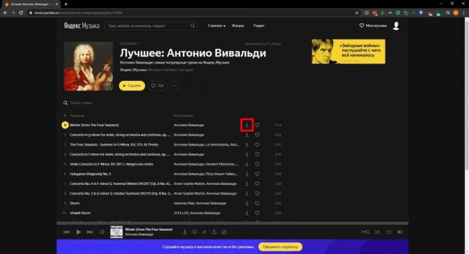 Baixe música de Yandex. Music ": Skyload