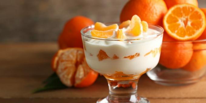 Delicada sobremesa de tangerinas para criar um clima de Ano Novo
