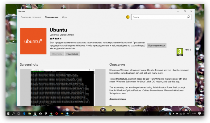 Ubuntu no Windows Store