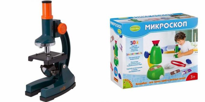 Presentes para um menino de 5 anos em seu aniversário: microscópio