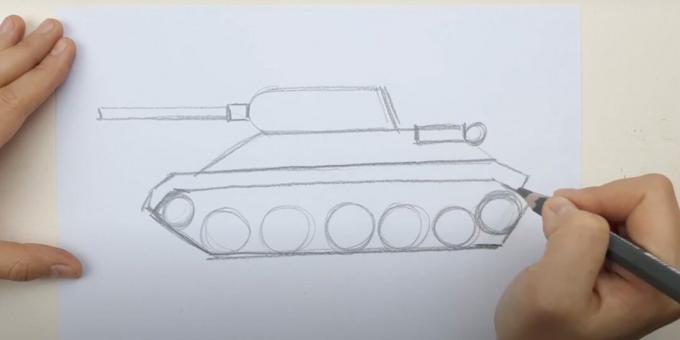 Como desenhar um tanque: desenhar um canhão