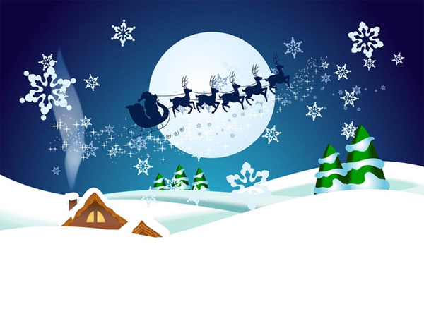 Night Wallpaper Vector Christmas