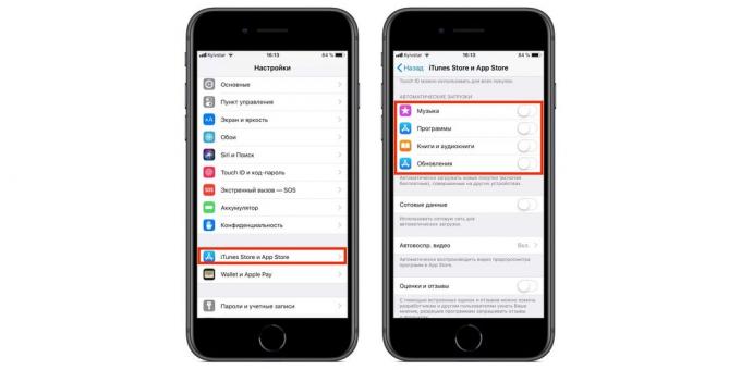 Como calibrar a bateria do seu iPhone: downloads automáticos Desativar