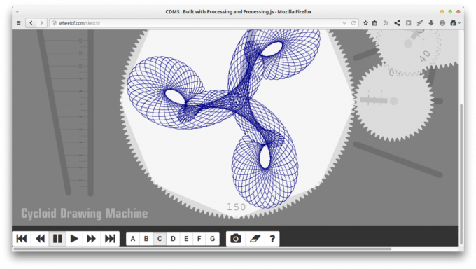 Visão geral de aplicações Web pequenos: Cycloid máquina de desenho