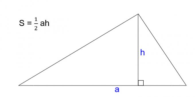 Como encontrar a área de um triângulo conhecendo o lado e a altura