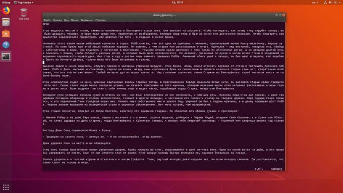  Linux Terminal permite imprimir textos