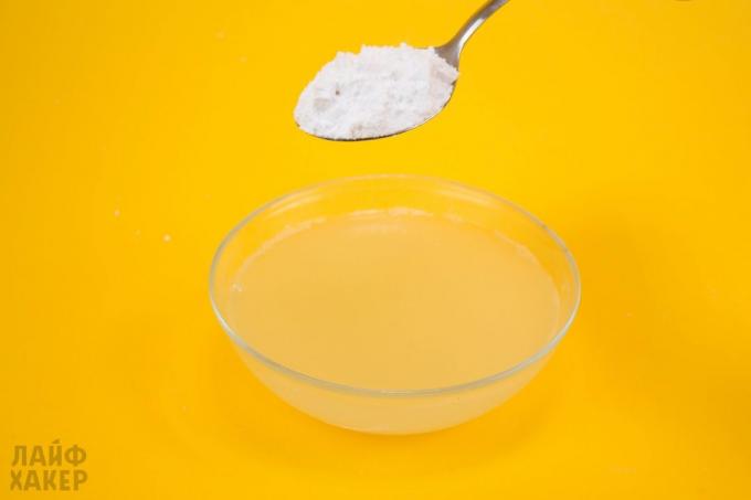 Como preparar detergente seguro: Adicionar bicarbonato de sódio