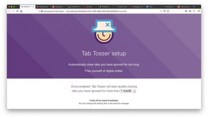 Tab Tosser: Configurar página