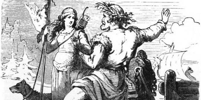 Mitos escandinavos: a gigante Skadi e o deus do mar Njord