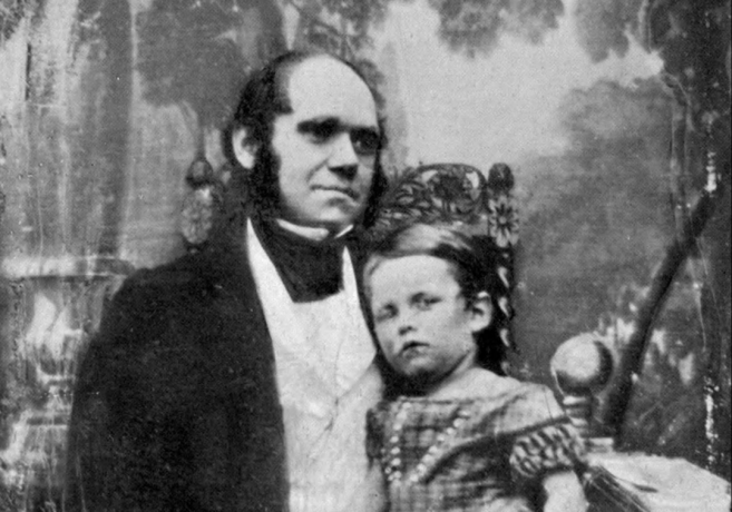 Charles Darwin e seu filho